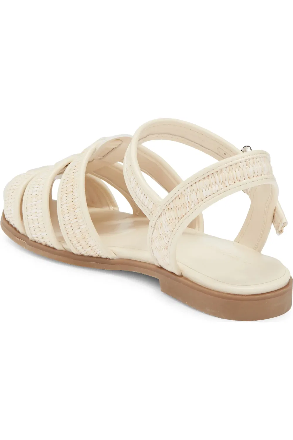 Детские сандалии с плетеными ремешками Merri Fisherman Sandal Nordstrom, Ivory — фото 2
