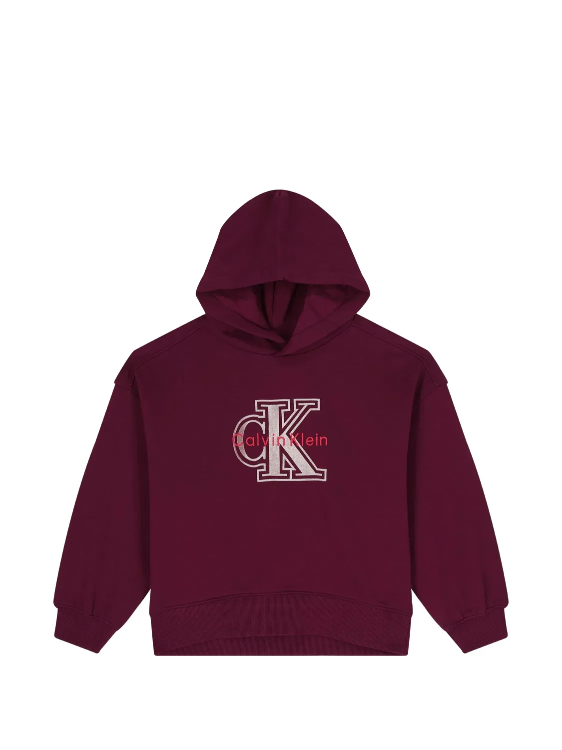 Свитшот с капюшоном Calvin Klein, красный