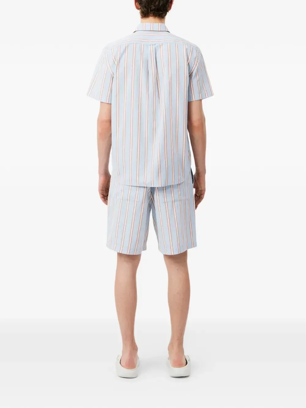 Полосатые шорты с кулиской Lacoste, синий — фото 3