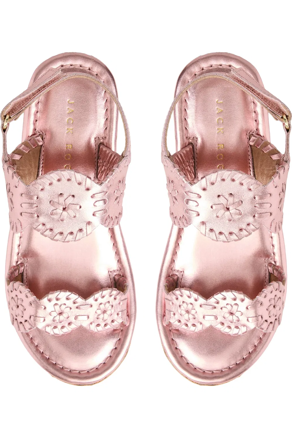 Сандалии детские на платформе из пробки Lauren Slingback Jack Rogers, Rose Quartz — фото 4