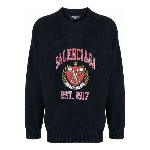 

Свитер est. 1917 college logo crewneck sweater 'black' Balenciaga, черный