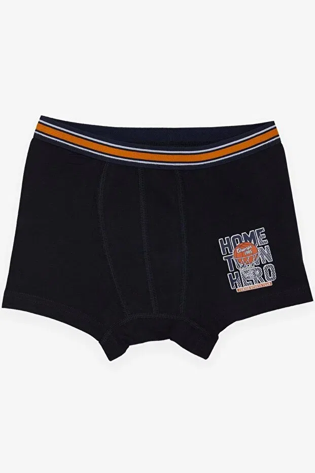 Детские шорты-боксеры для мальчиков с принтом Basketball Themed Katamino, Navy Blue
