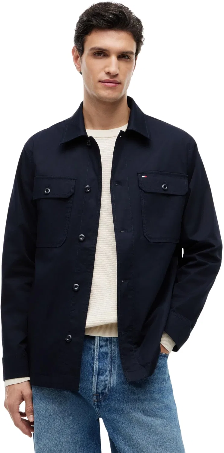 Мужская рубашка-куртка Cotton Blend Shirt Jacket Tommy Hilfiger, BLUE (Desert Sky)