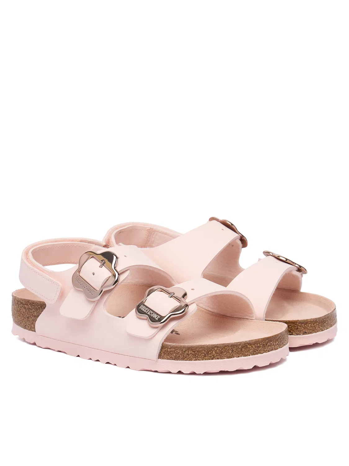 Сандалии для девочки Milano Flower Buckle Birkenstock, светло-розовый — фото 2
