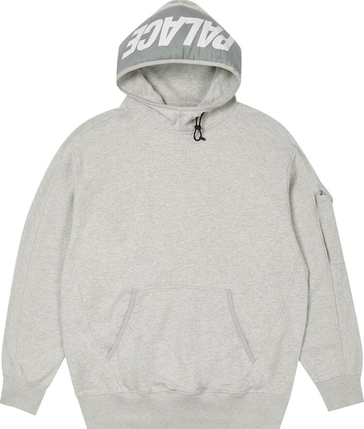 

Толстовка Palace Giant Woven Label Hood 'Grey Marl', серый