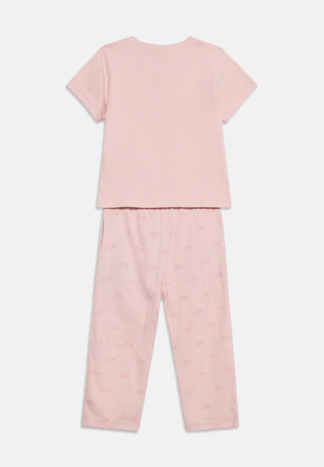 Комплект пижамы-комбинезона унисекс с футболкой и штанами для сна Lacoste, Light Pink — фото 2