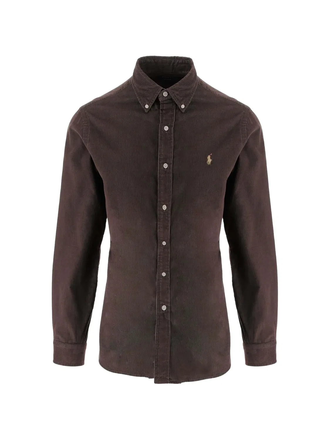 Вельветовая рубашка Custom Fit коричневая Polo Ralph Lauren, коричневый