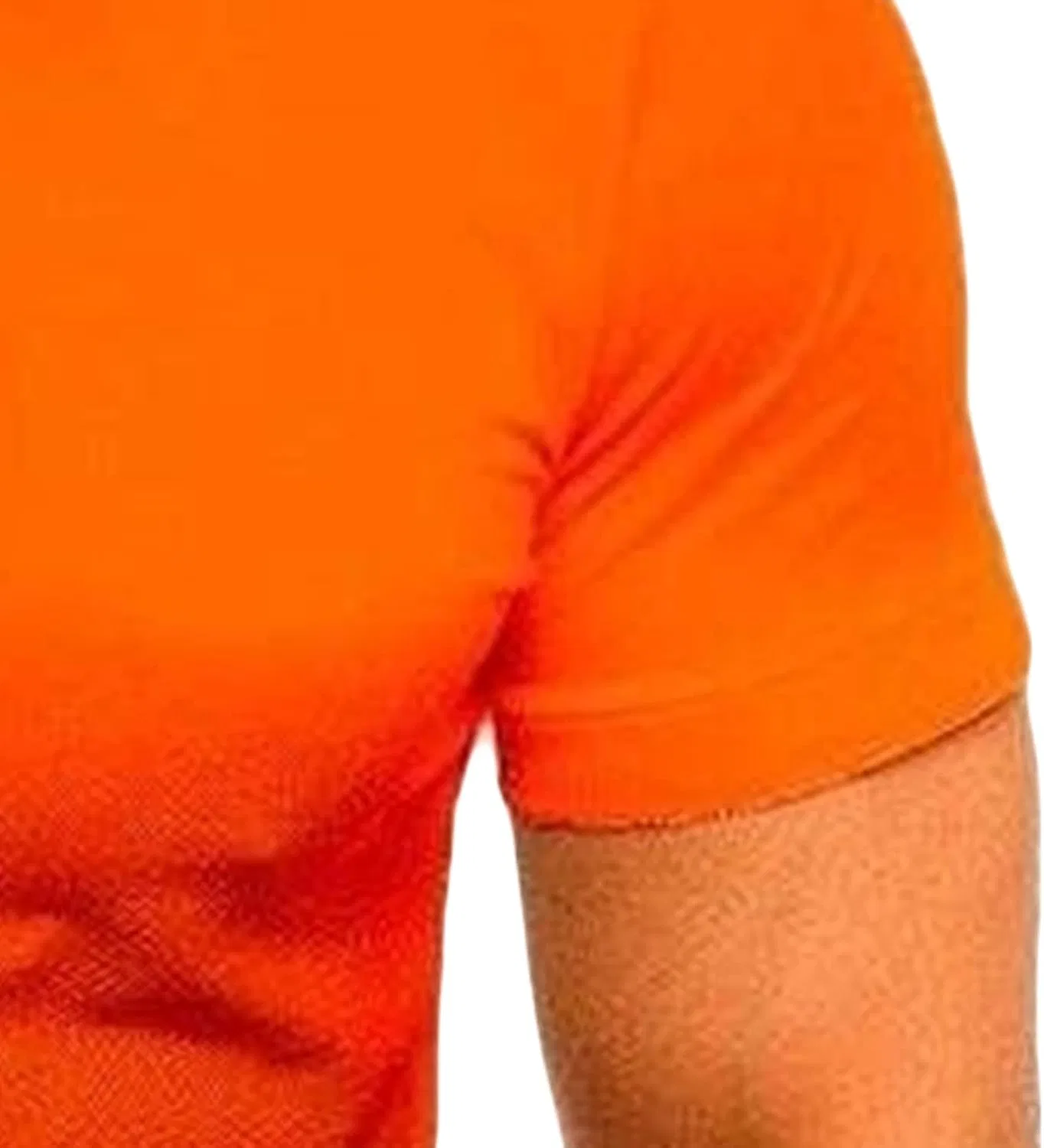 Мужская облегающая футболка с воротником-хенли Crewneck Gradual, Orange — фото 4