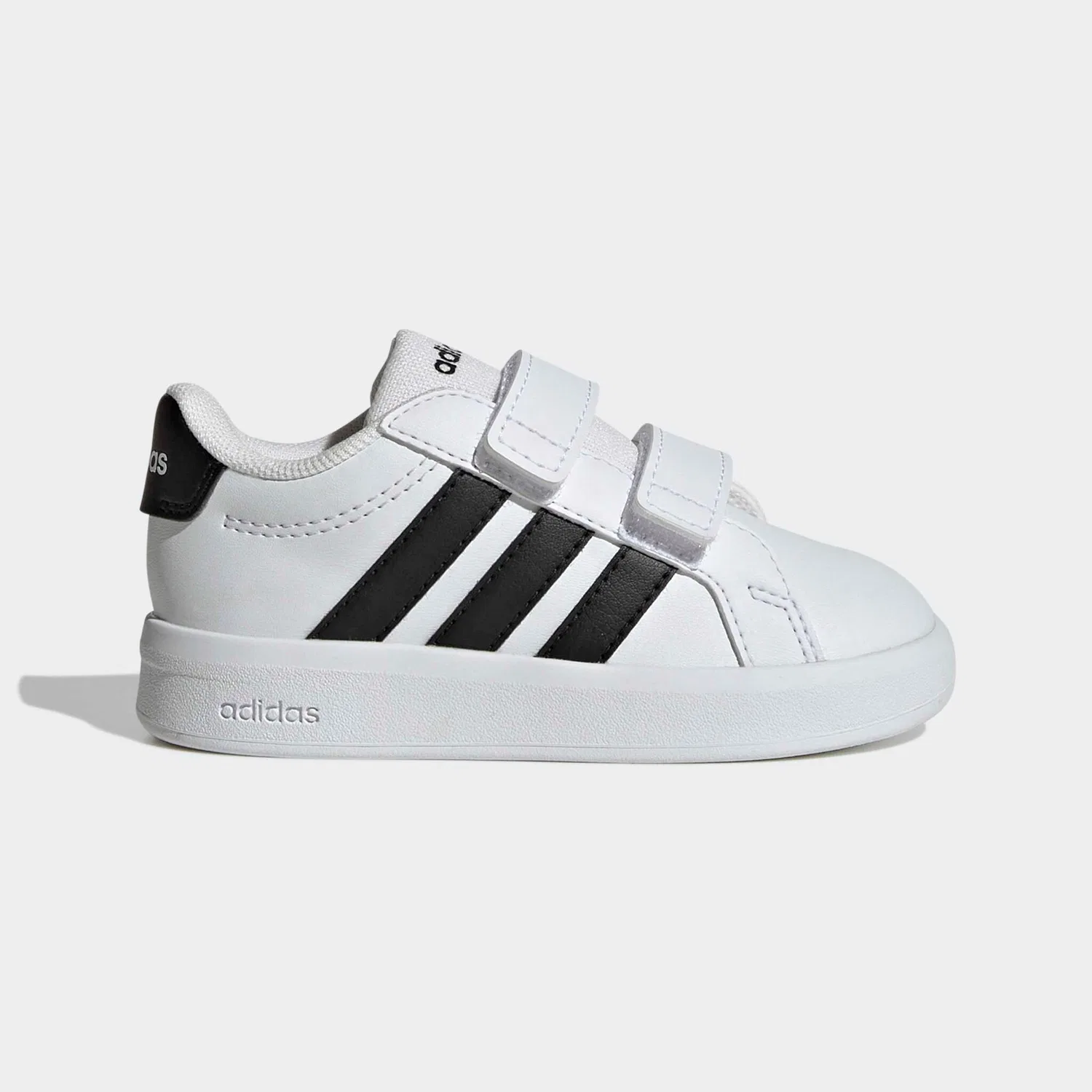 Детские кроссовки с тремя полосками Adidas, Cloud White/Core Black/Ftwr White — фото 2