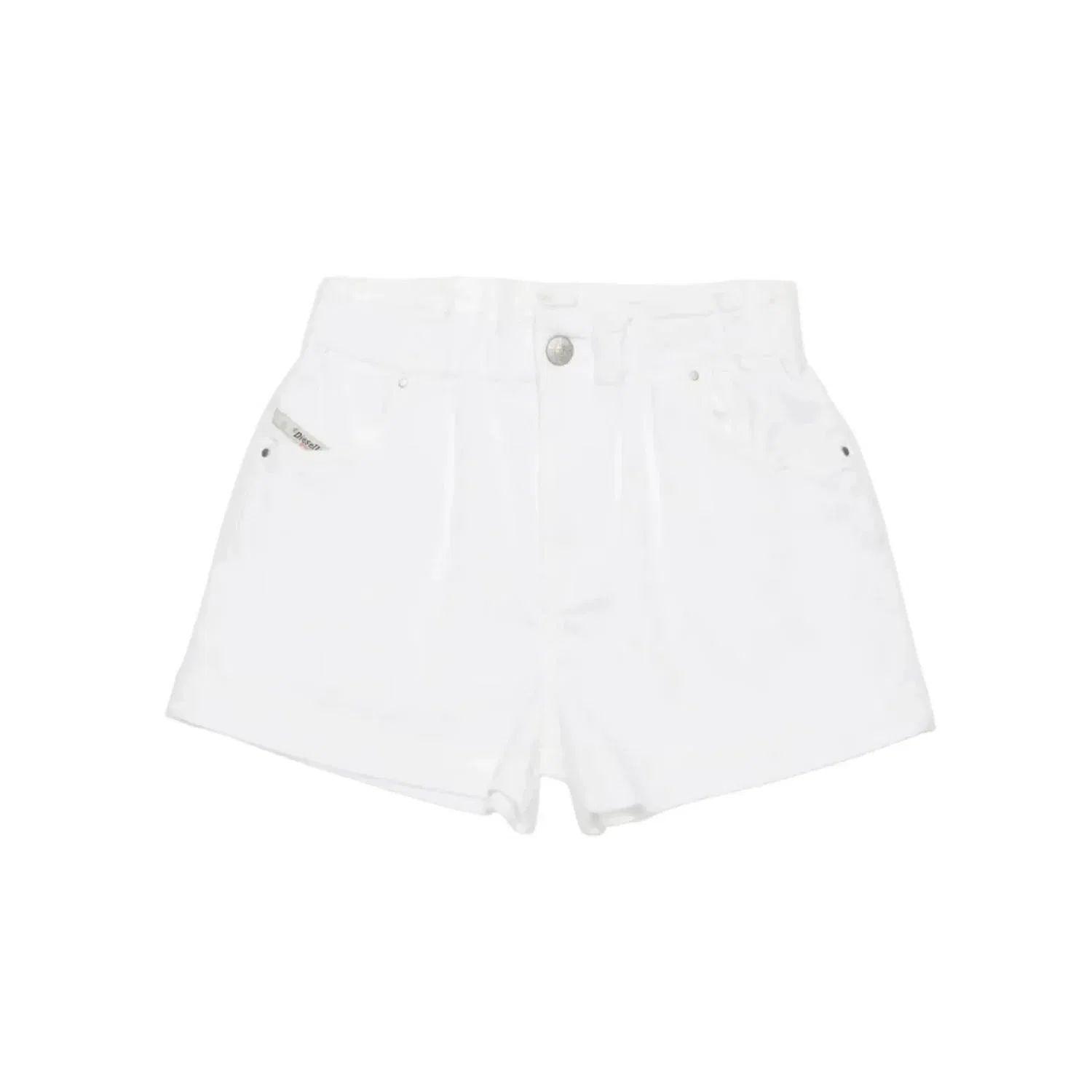Детские шорты для девочек из денима на резинке Diesel, White