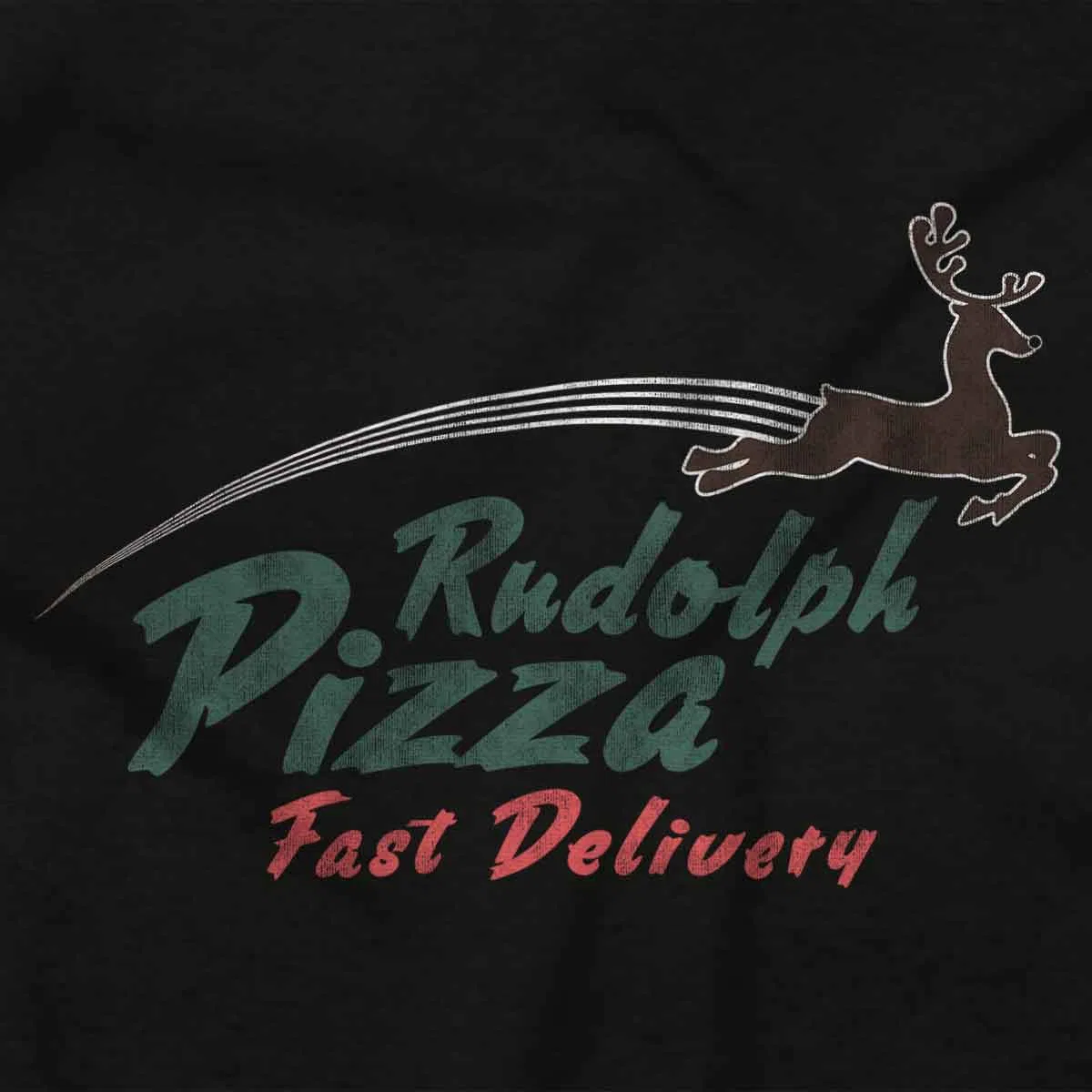Детское боди для мальчиков с принтом Christmas Rudolph Pizza Delivery Baby Romper Brisco Brands, Black — фото 2