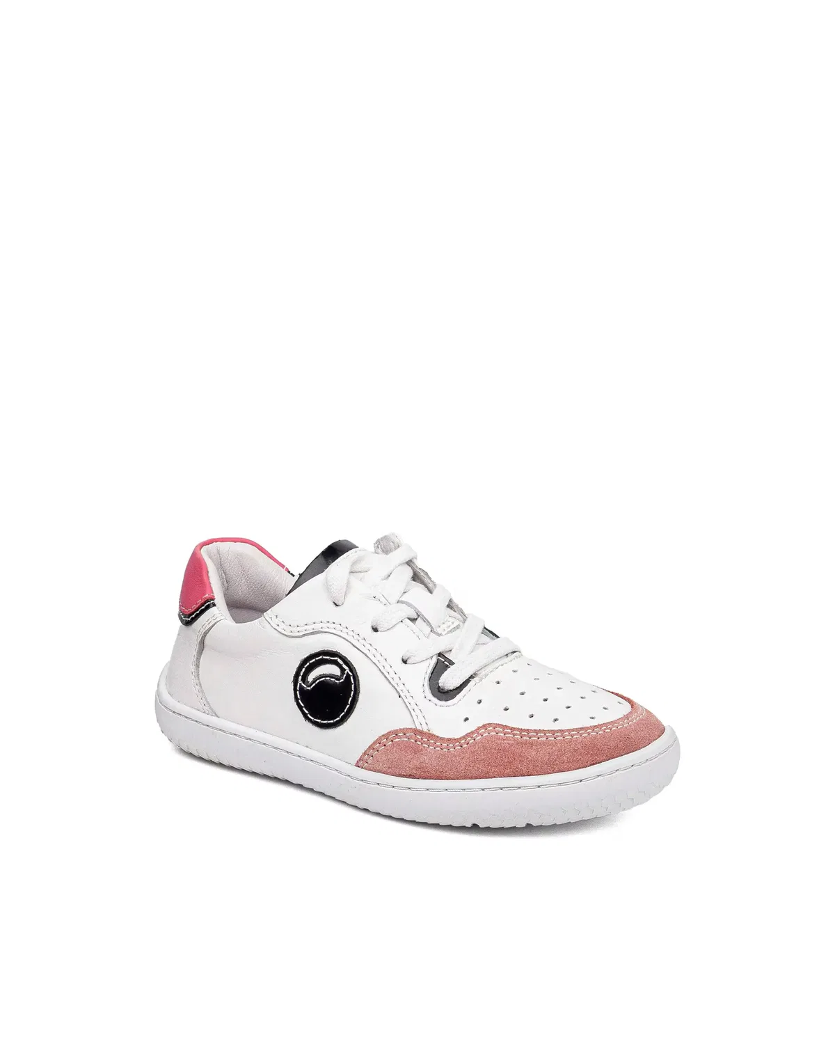 Детские кеды для мальчиков из кожи Gorila, Blanco / Rosa — фото 3