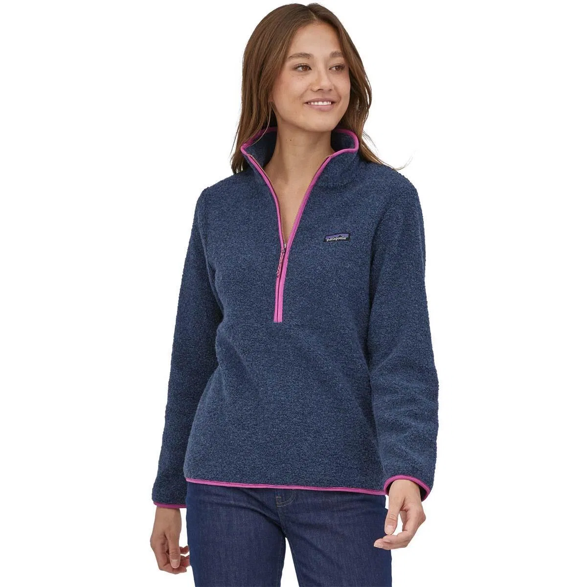 Флисовый пуловер из переработанного флиса Patagonia, Smolder Blue