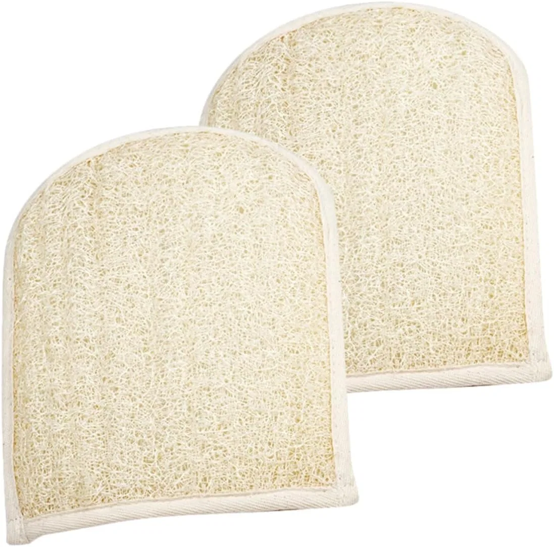 Мочалка для душа из люфы, Amosfun, 2 шт, 20x15 см, Beige