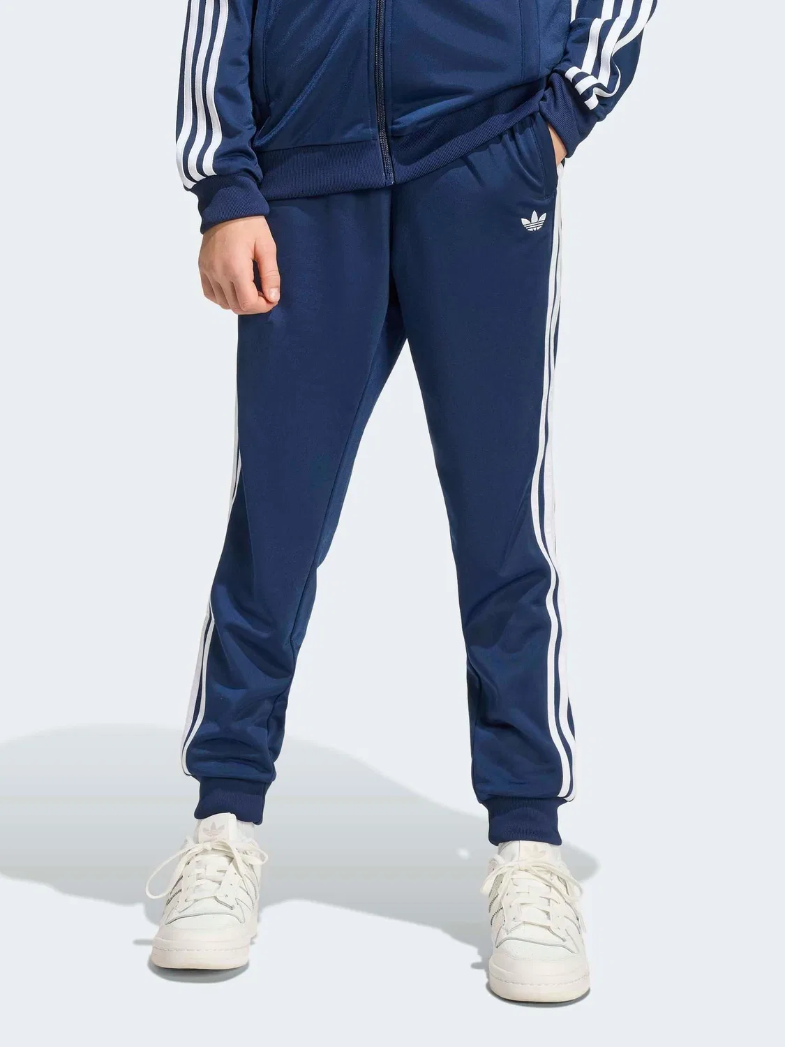 Джоггеры с вышивкой Trefoil, adidas Originals, синие