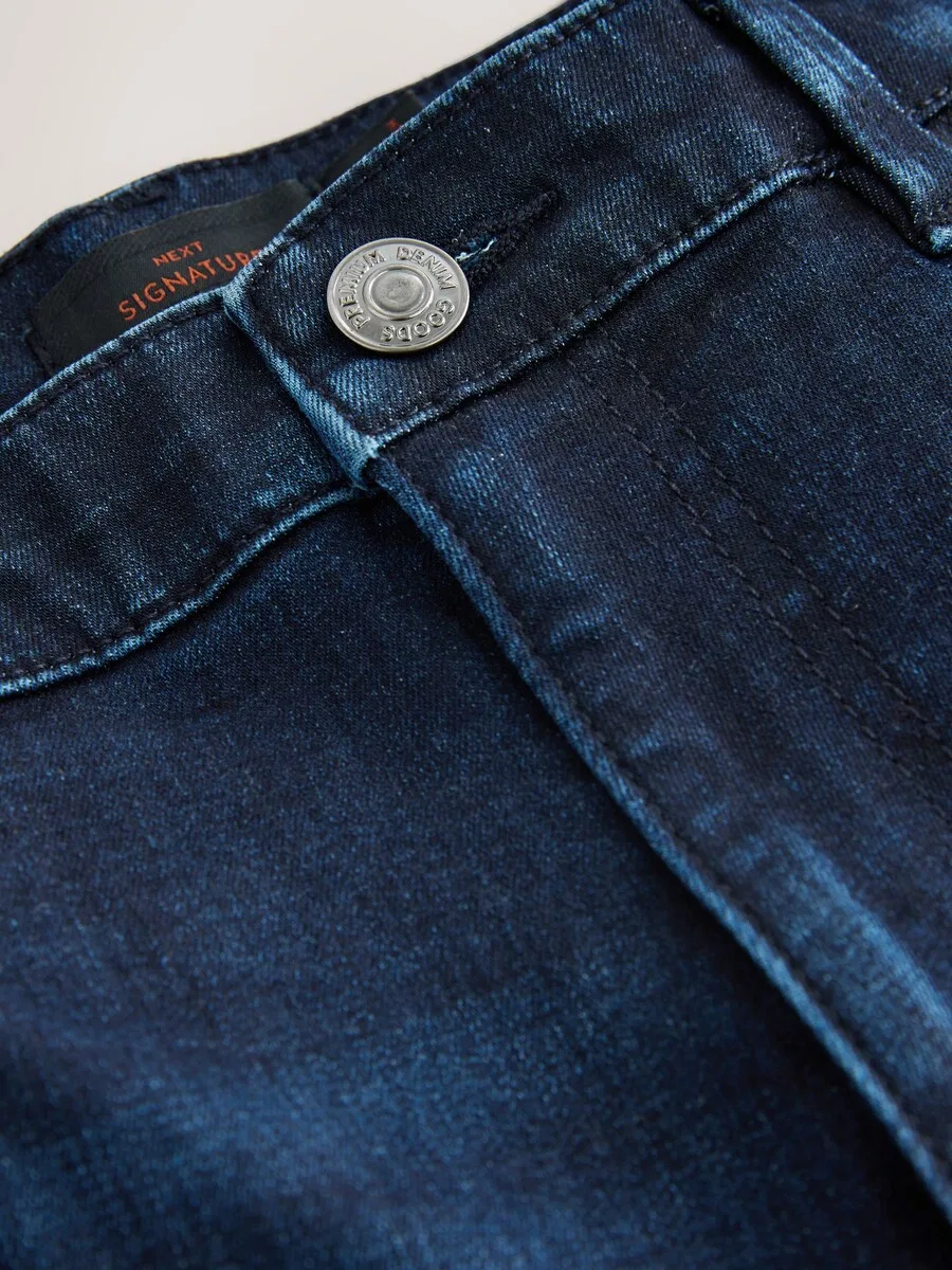 Джинсы Next Slim fit 'Signature' темно-синего цвета — фото 4