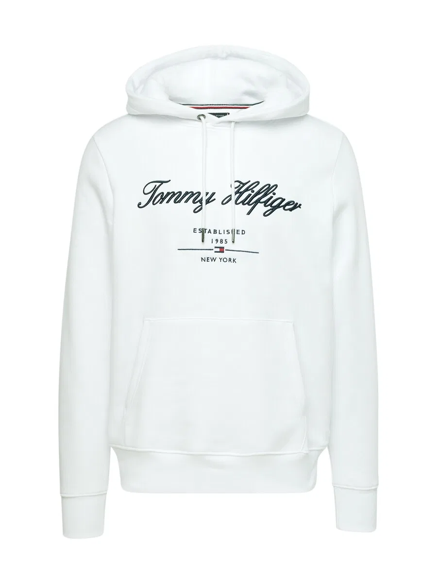 Толстовка TOMMY HILFIGER с вышивкой логотипа, белая