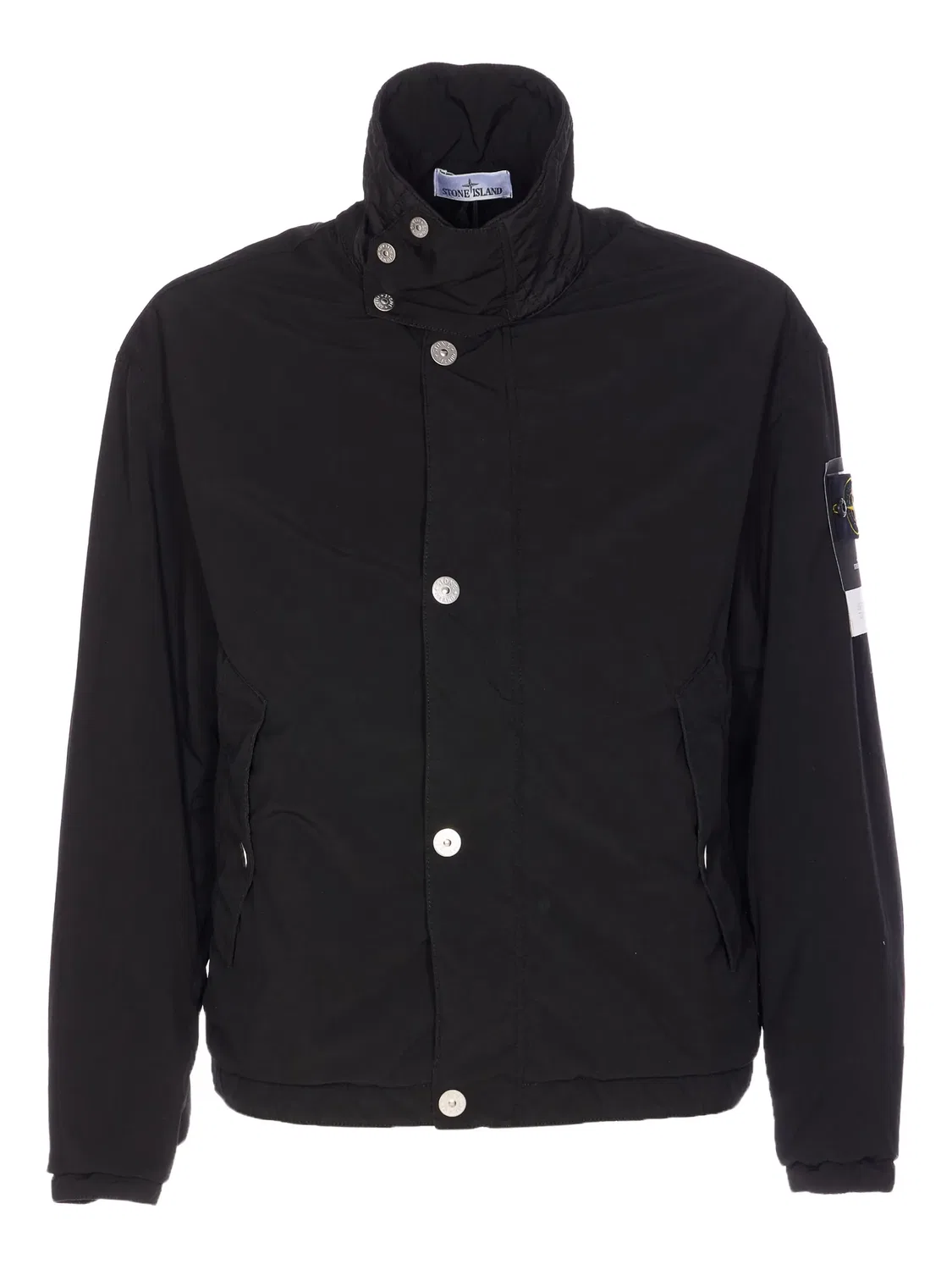 Куртка с логотипом и молнией Stone Island, черный