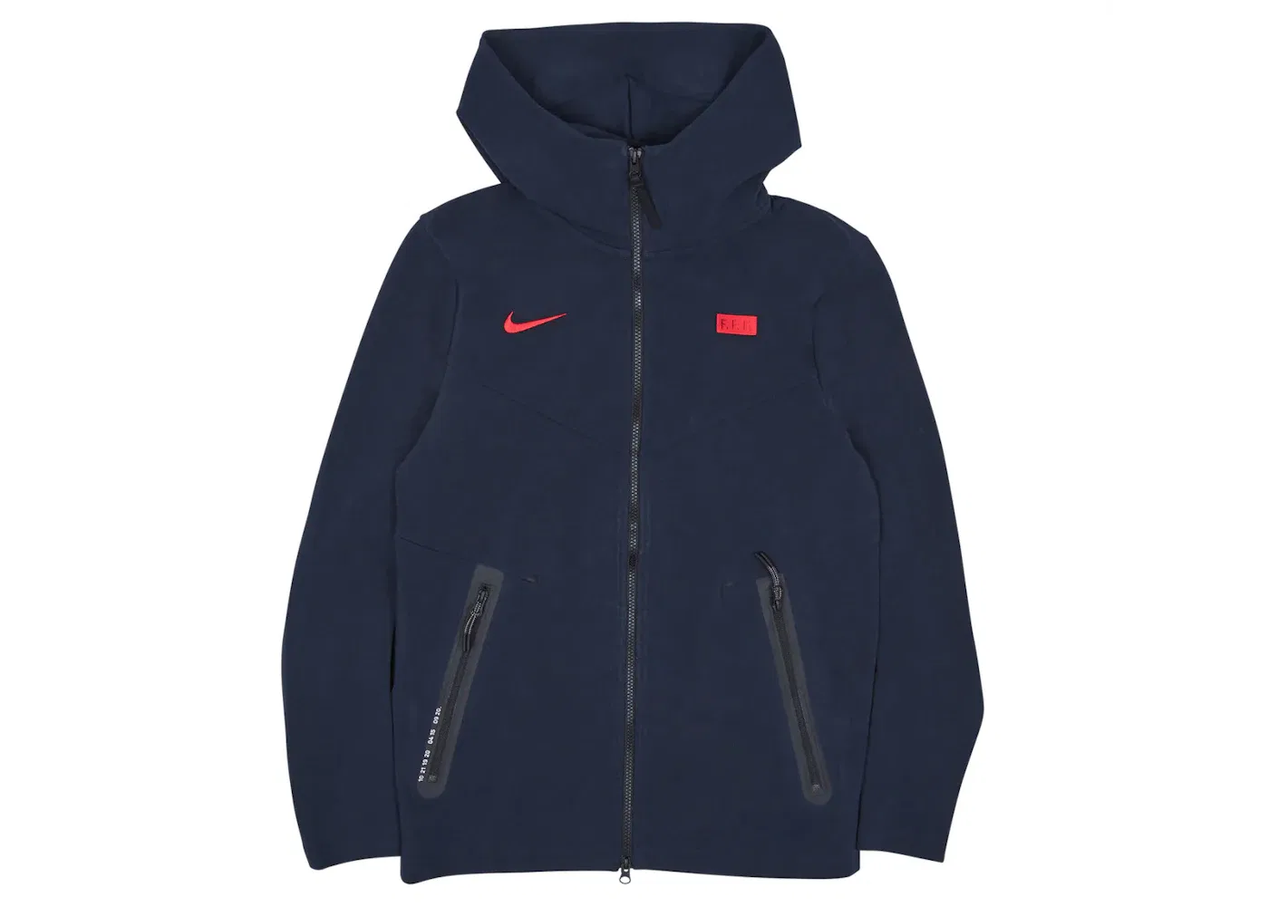 Мужская худи с полной застежкой-молнией Nike Tech Fleece Hoodie, Dark Obsidian/University Red