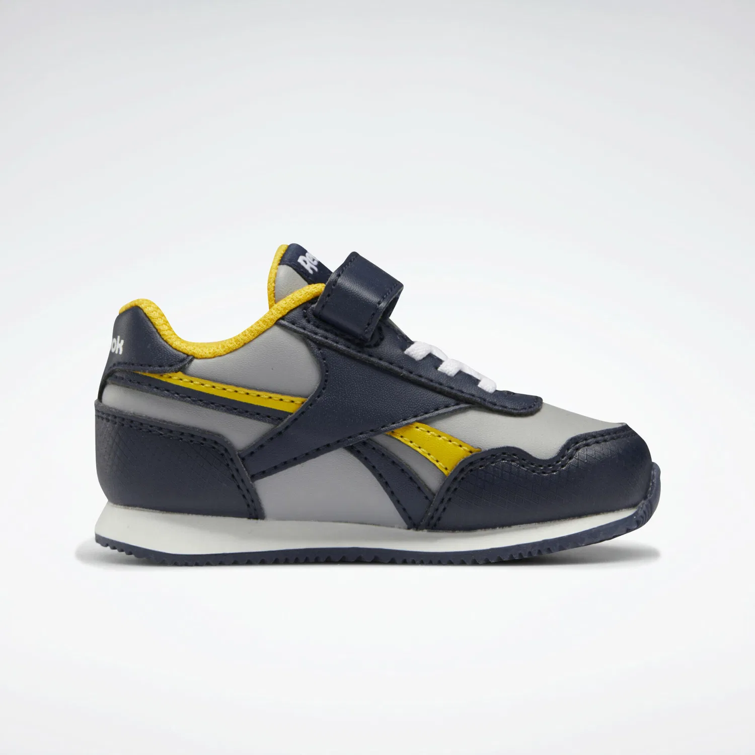 Детские кроссовки с боковыми полосами Royal Classic Jogger 3 Shoes Reebok, Grau / Gelb — фото 3