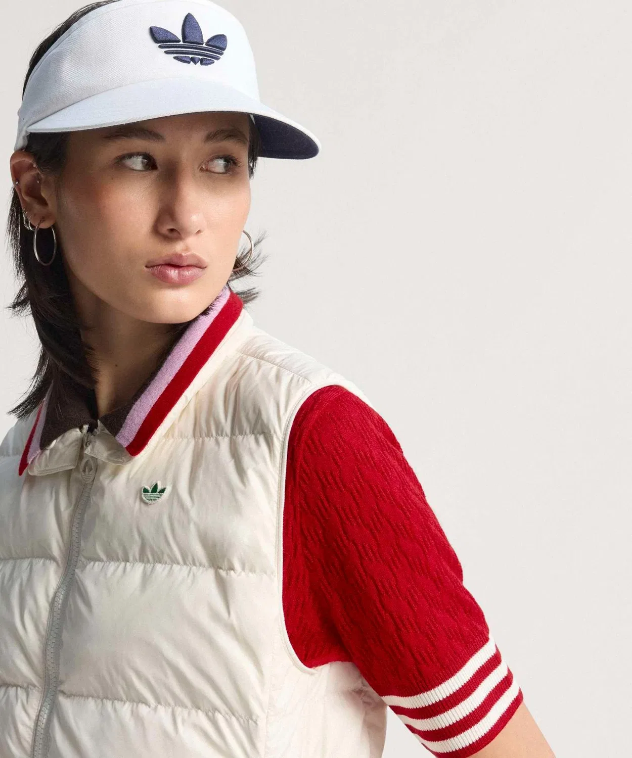 Женский утепленный жилет с наполнителем, модель Originals, Adidas, White — фото 4