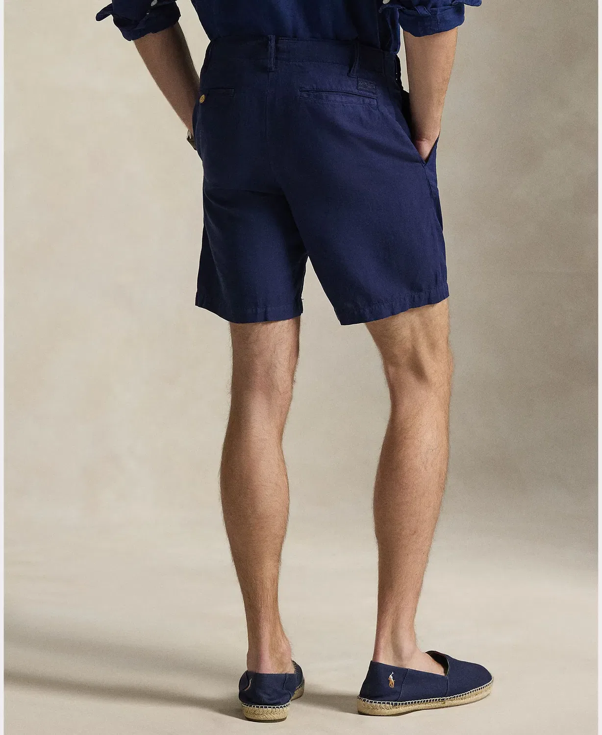 Мужские шорты чинос из льна и хлопка Polo Ralph Lauren, Azul Marino — фото 3