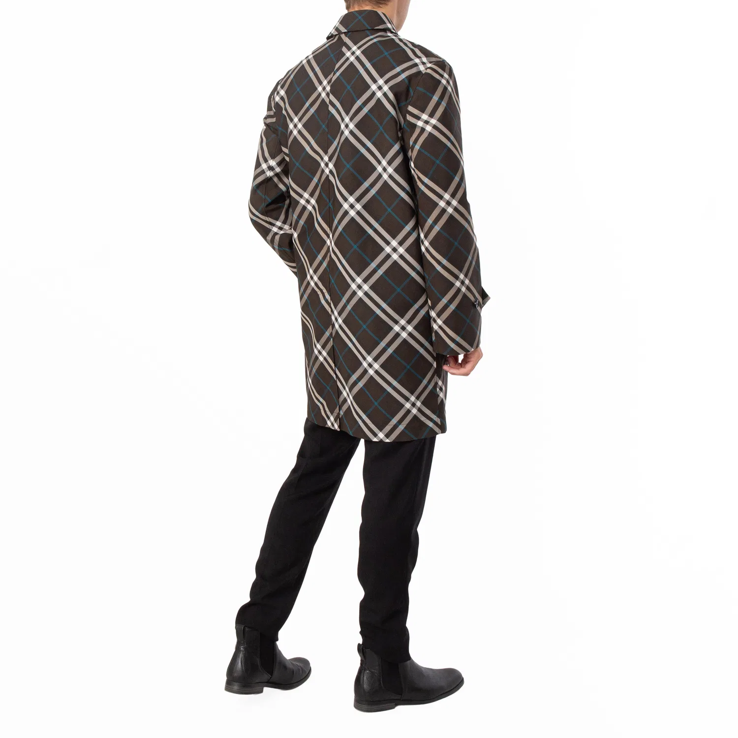 Пальто-автокуртка средней длины с клетчатым принтом Burberry, Snug Ip Check — фото 4