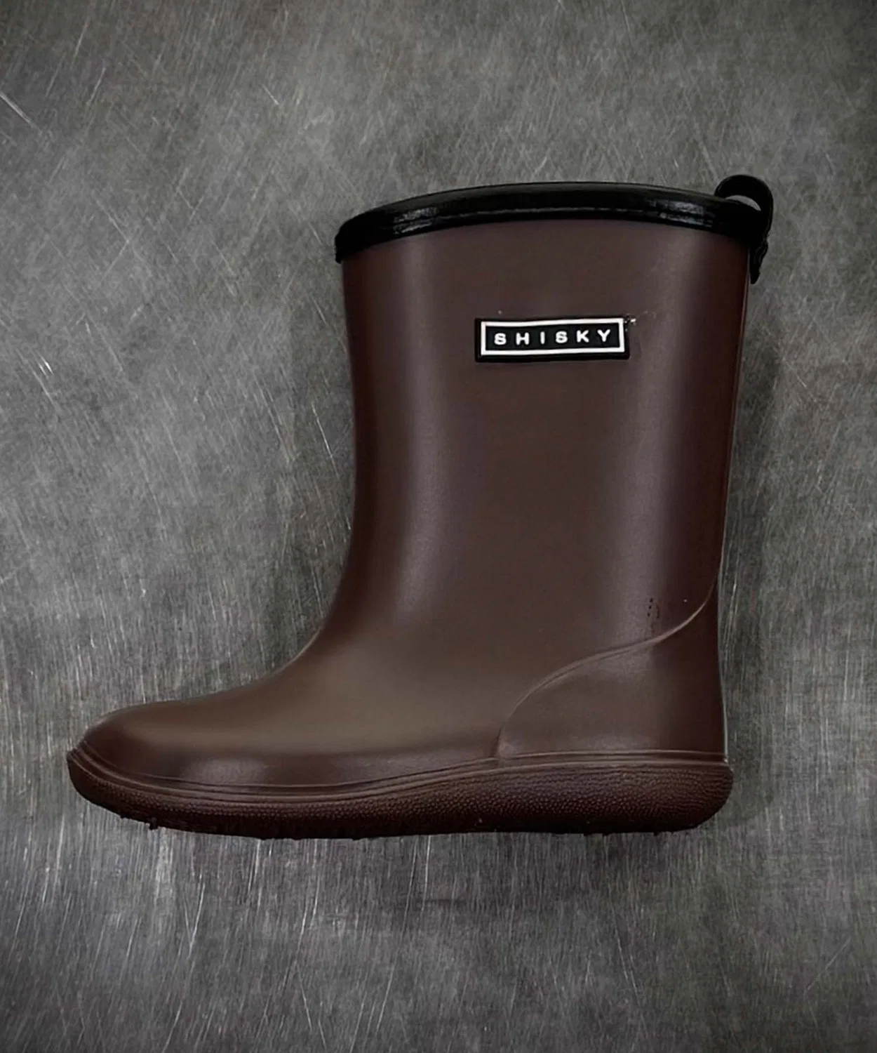 Детские короткие резиновые сапоги с кантом SHISKY, Brown