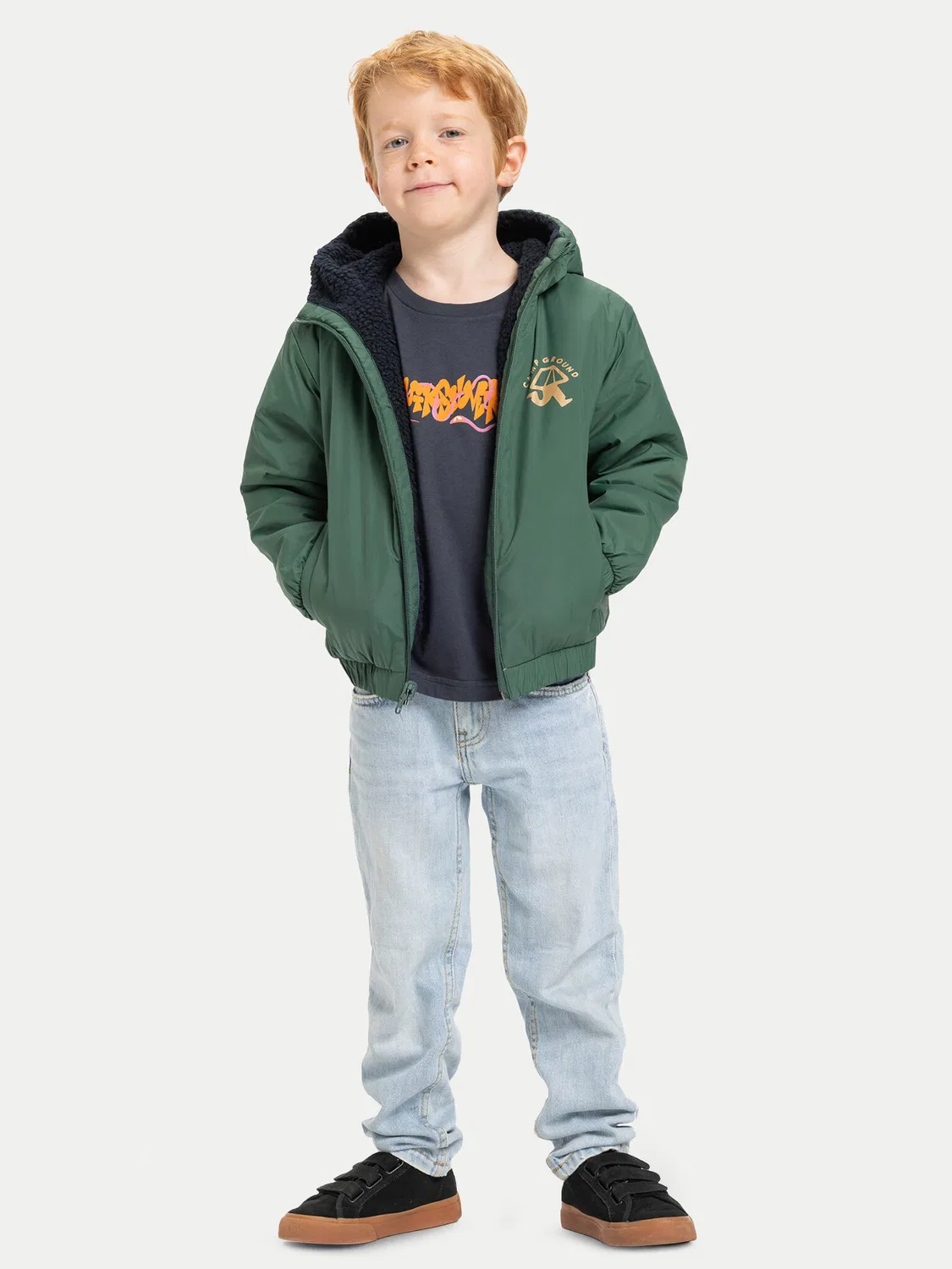 Зимняя куртка стандартного кроя для мальчика Reversible All Seas Quiksilver, зеленый — фото 2
