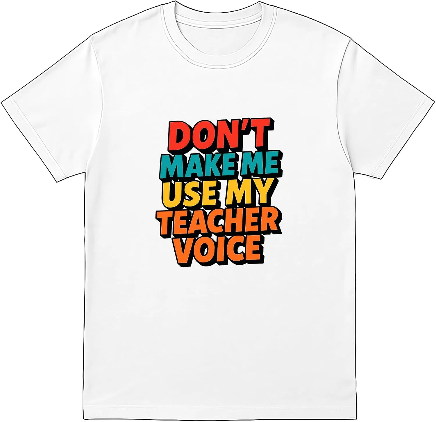 Футболка с принтом Teacher Voice Unisex, White