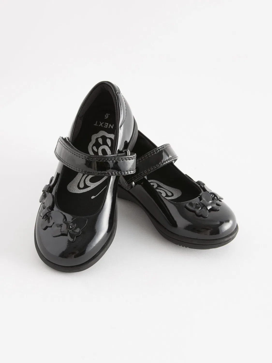 Туфли Мэри Джейн с бабочками, Black Patent Next