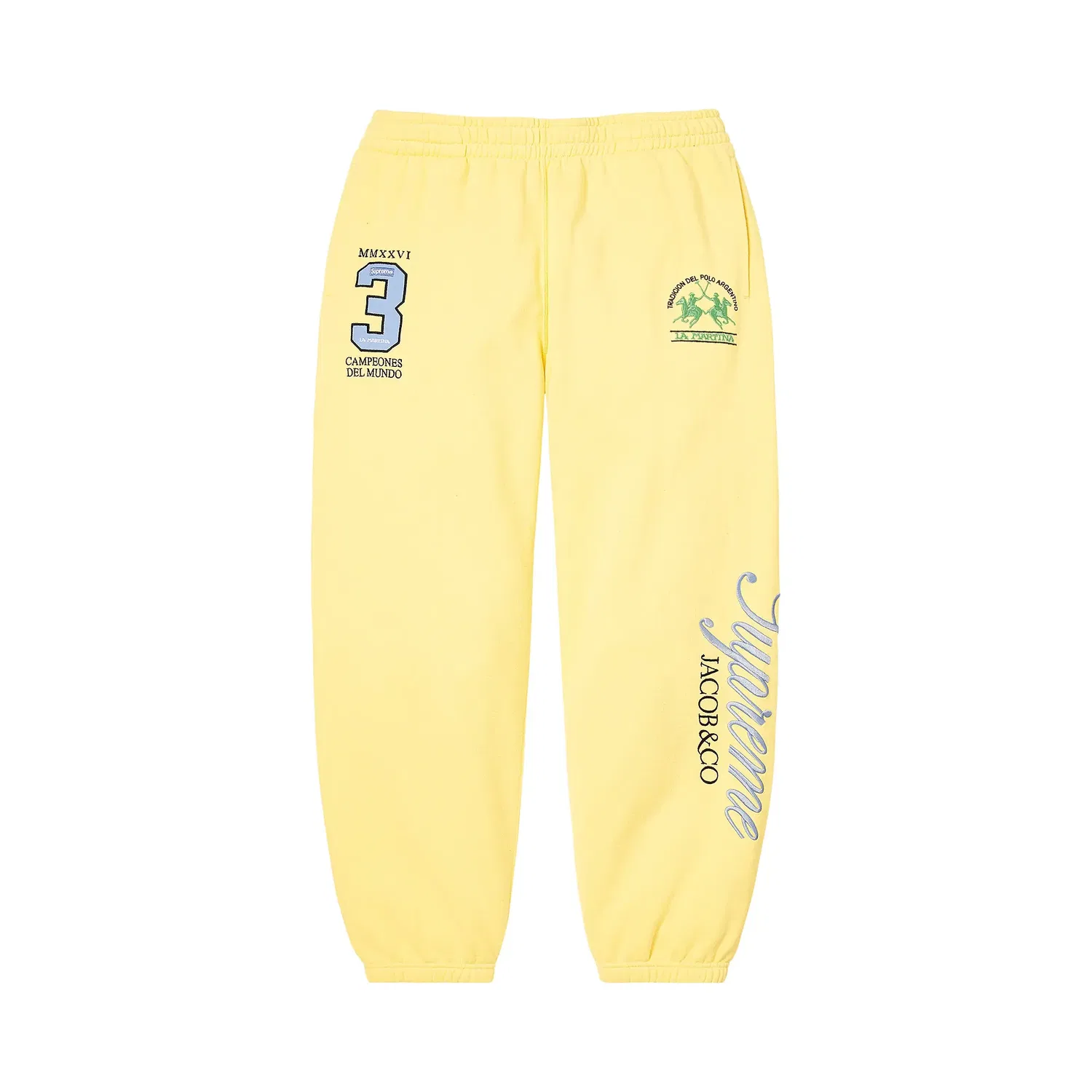Спортивные штаны Supreme x La Martina x Jacob & Co, желтый