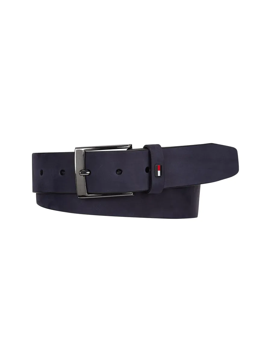 

Кожаный ремень Tommy Hilfiger "ADAN NUBUCK 3.5", с металлической биркой на застежке, синий