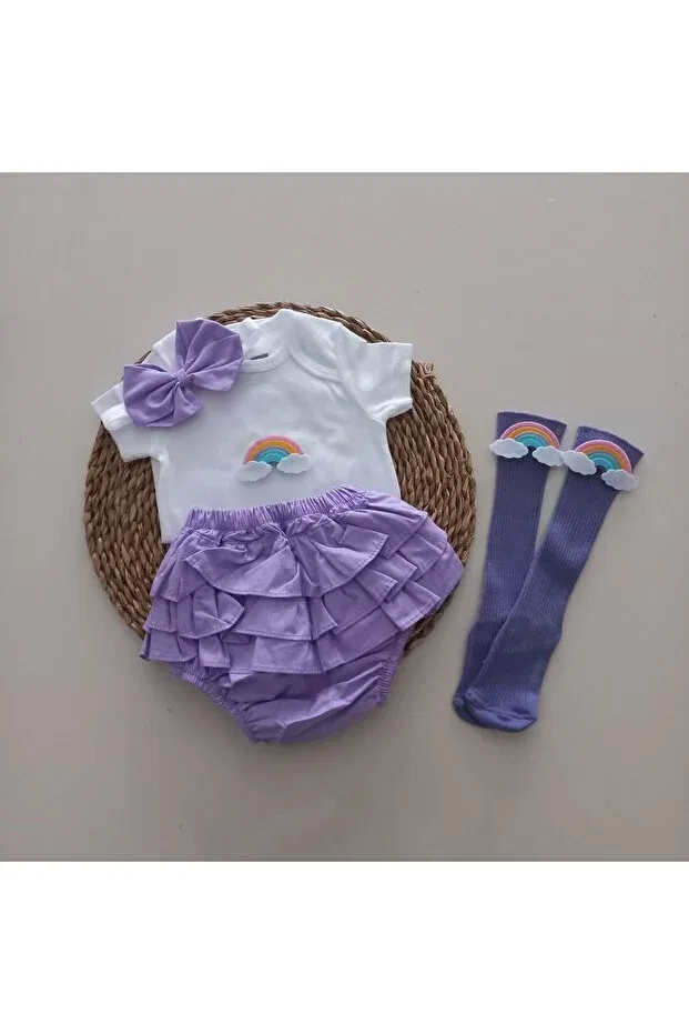 Детский комплект для девочек хлопковый Basics Mars Baby, Lila