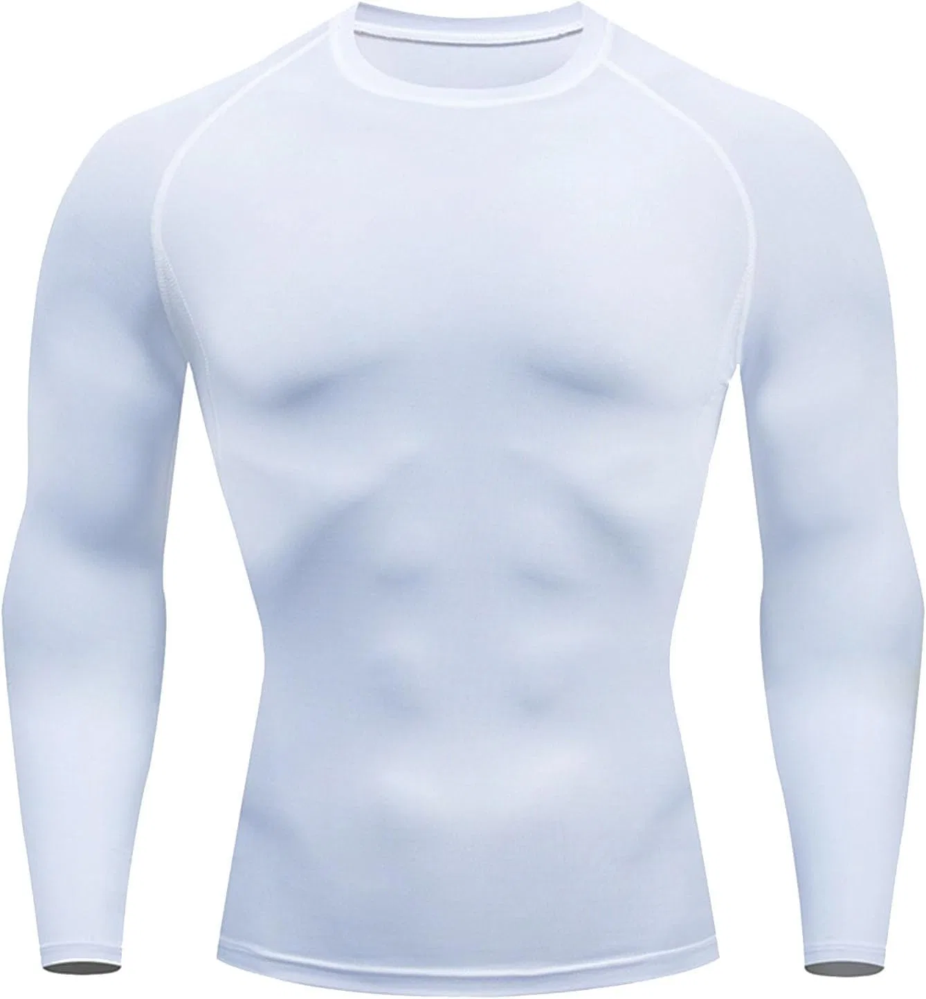Мужская спортивная футболка с длинным рукавом, White