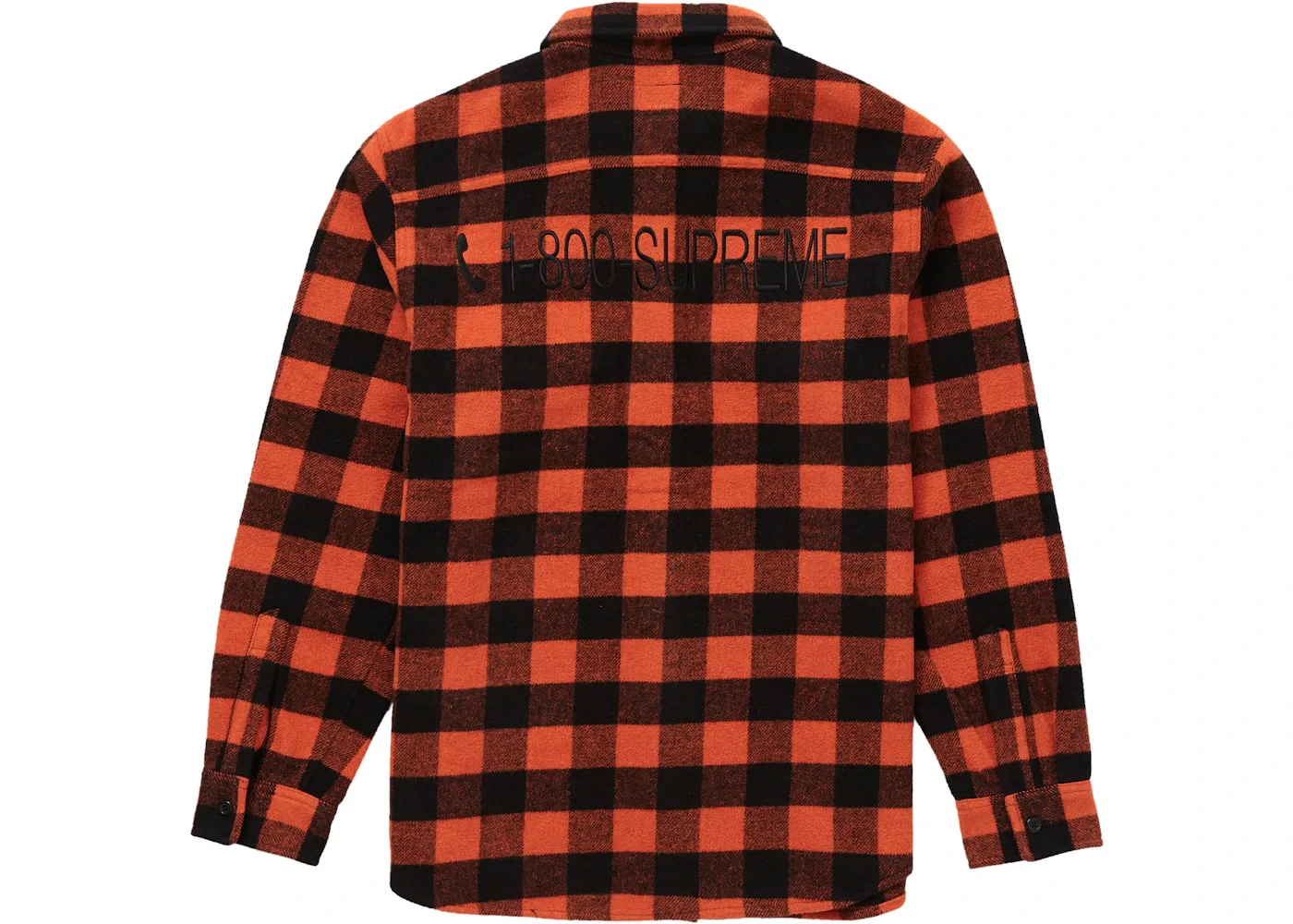 Мужская рубашка с принтом Buffalo Plaid Supreme, Orange — фото 2