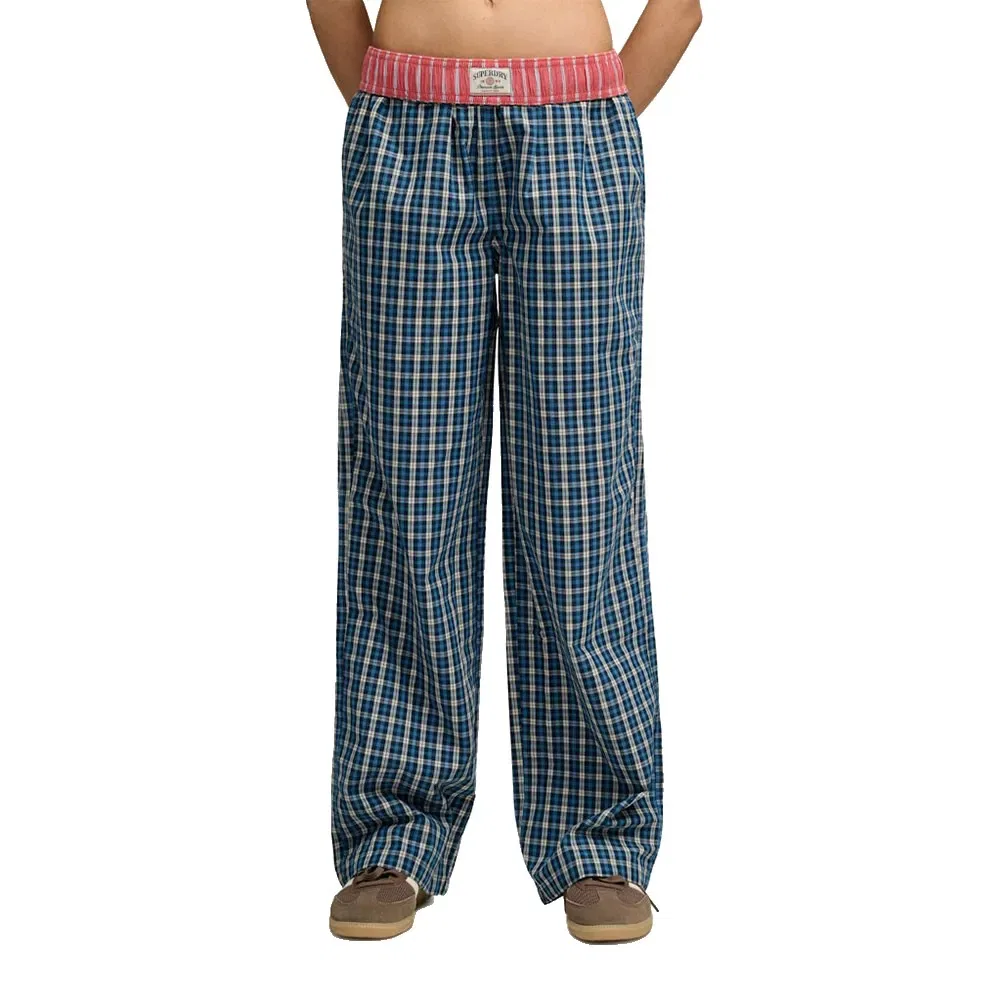 Брюки Mini Check Cotton Superdry, синий