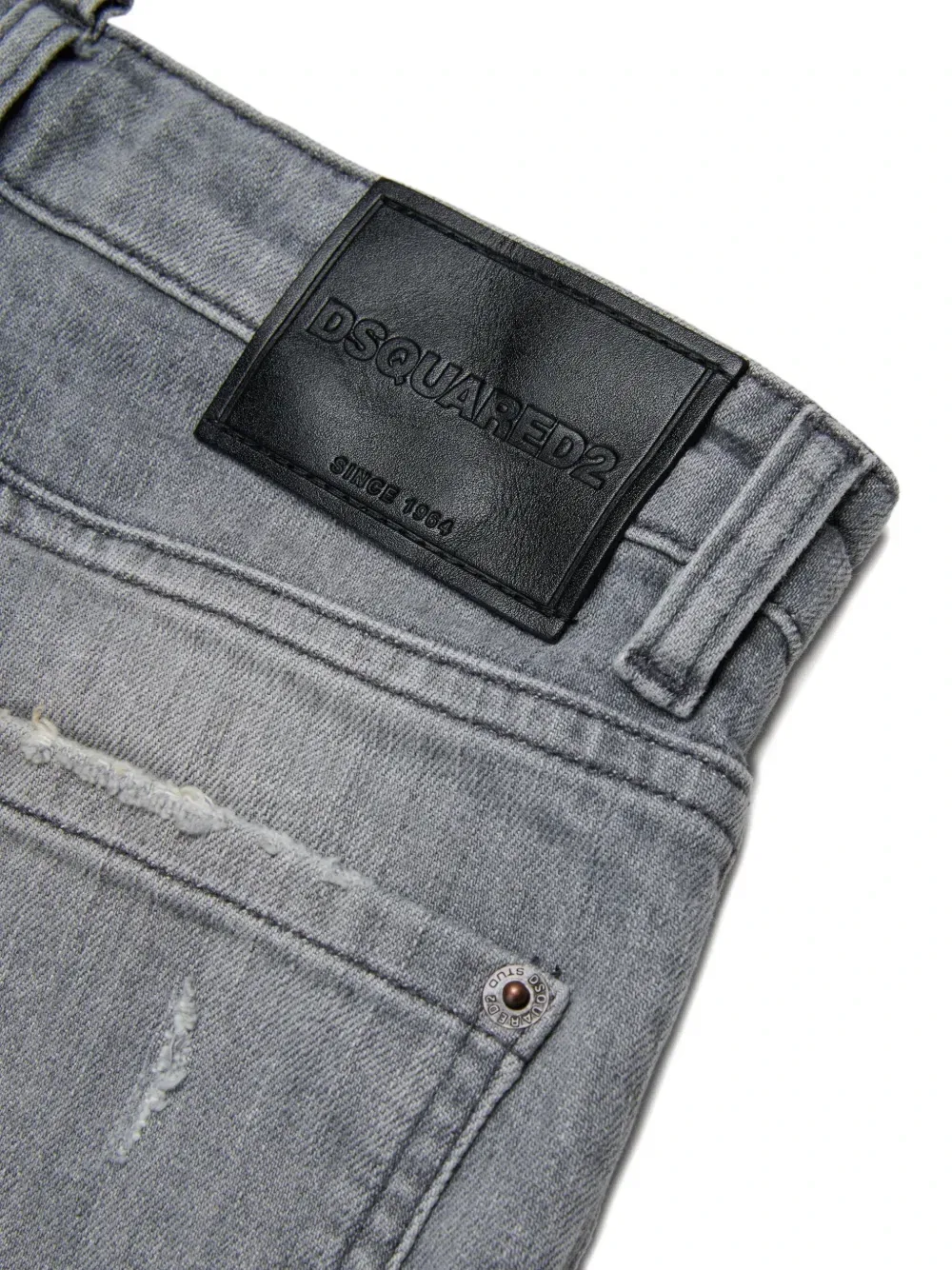 Джинсы с эффектом разбрызганной краски Dsquared2 Kids, серый — фото 3