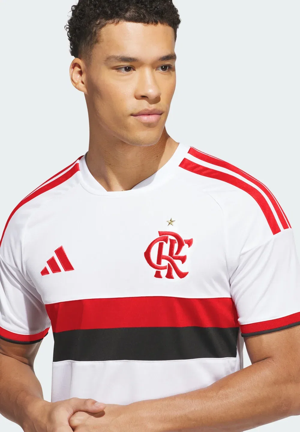 Гостевая футболка Cr Flamengo 26 - клубная форма Adidas Originals, White — фото 3