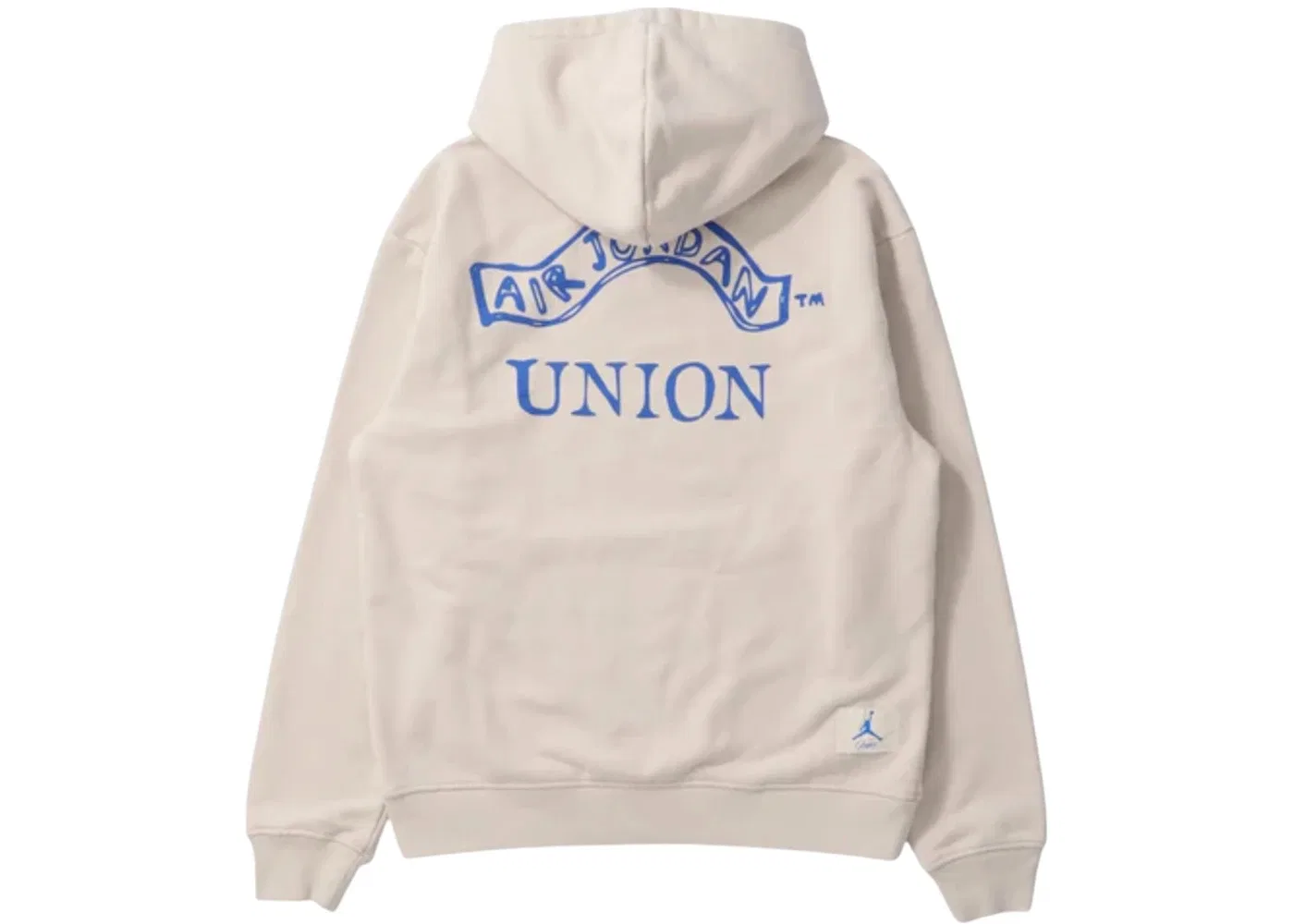 Мужской худи с контрастными акцентами Jordan x Union LA Fleece Hoodie Light Orewood Brown Hyper Cobalt, Light Orewood Brown/Hyper Cobalt — фото 2