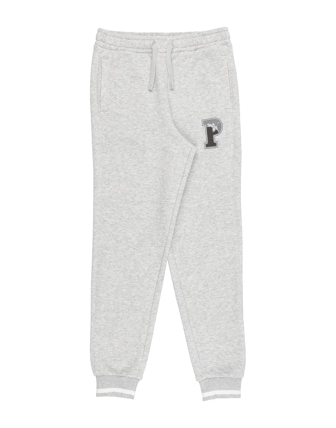 Детские спортивные штаны для девочек с принтом Puma Squad Sweatpants Fl G Puma, светло-серый
