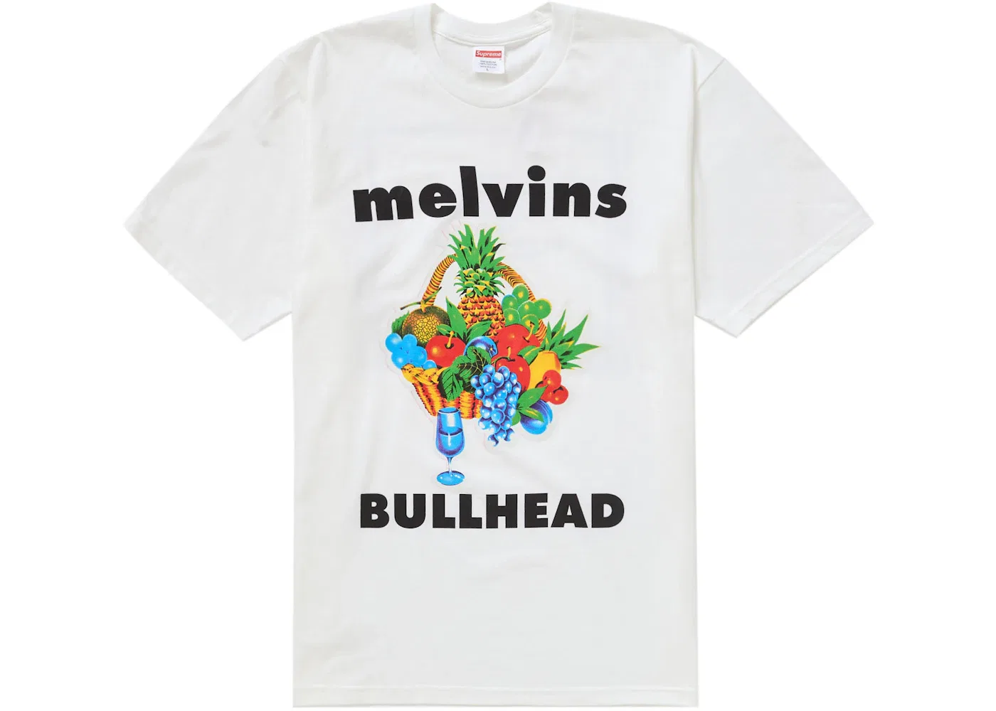 Мужская футболка с принтом Supreme Bullhead Tee, White