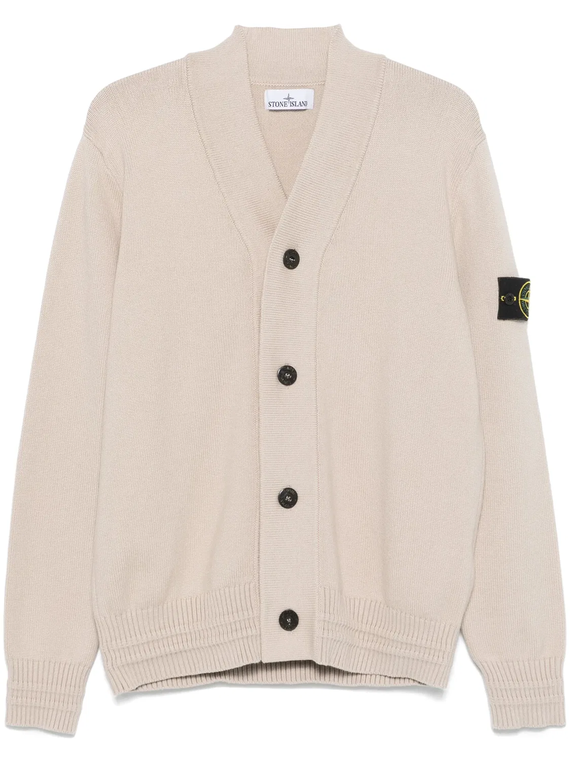 Кардиган с патчем Compass бежевый Stone Island, нейтральные