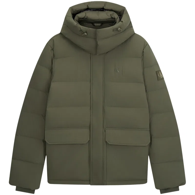Мужская куртка-пуховик с капюшоном Calvin Klein, Olive Green