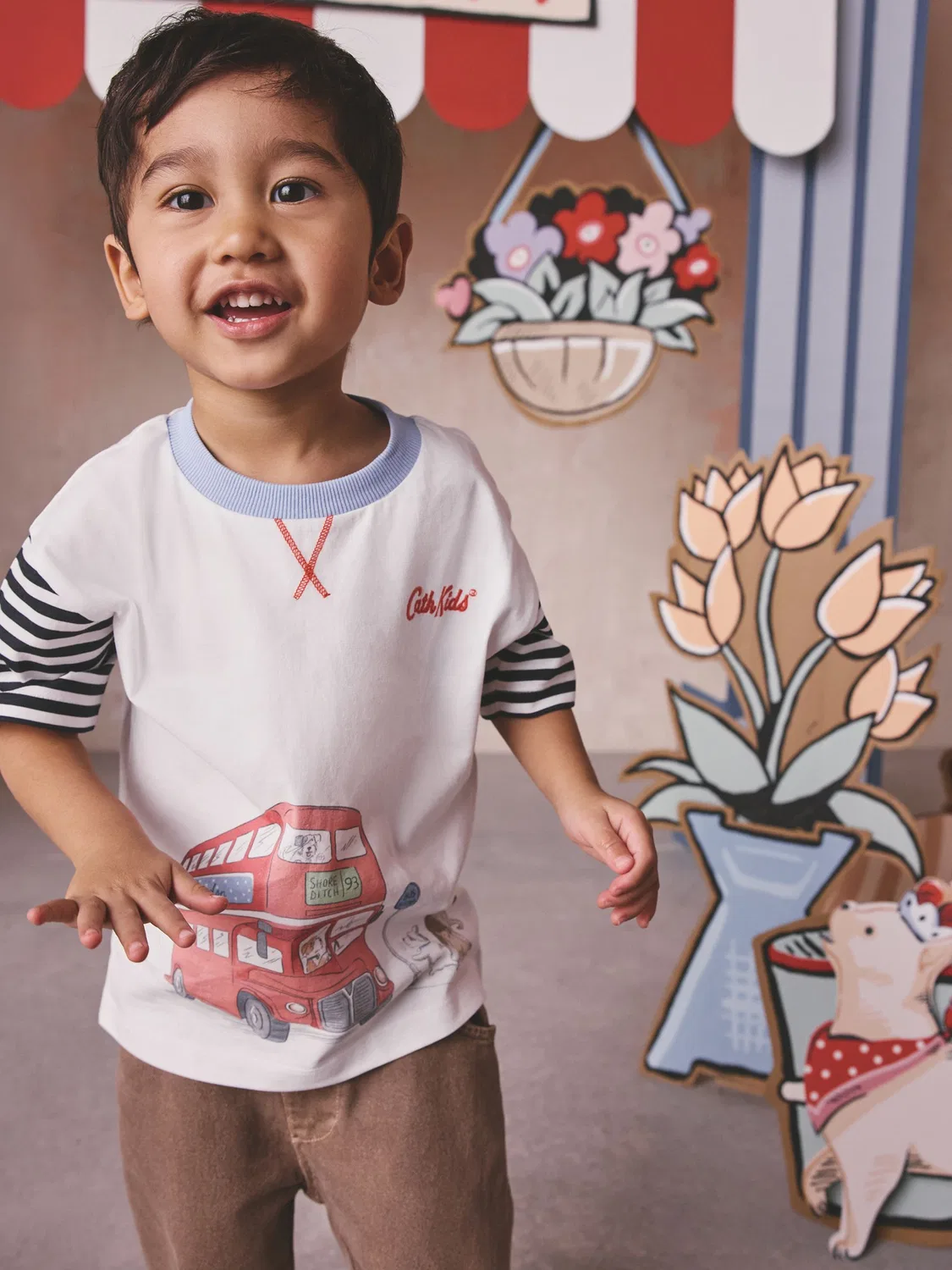 Футболка с автобусом Cath Kidston Next, белый
