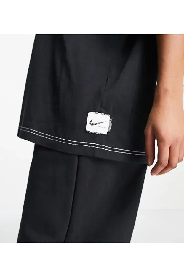 Женская футболка хлопковая с длинным рукавом Nike, Black — фото 4