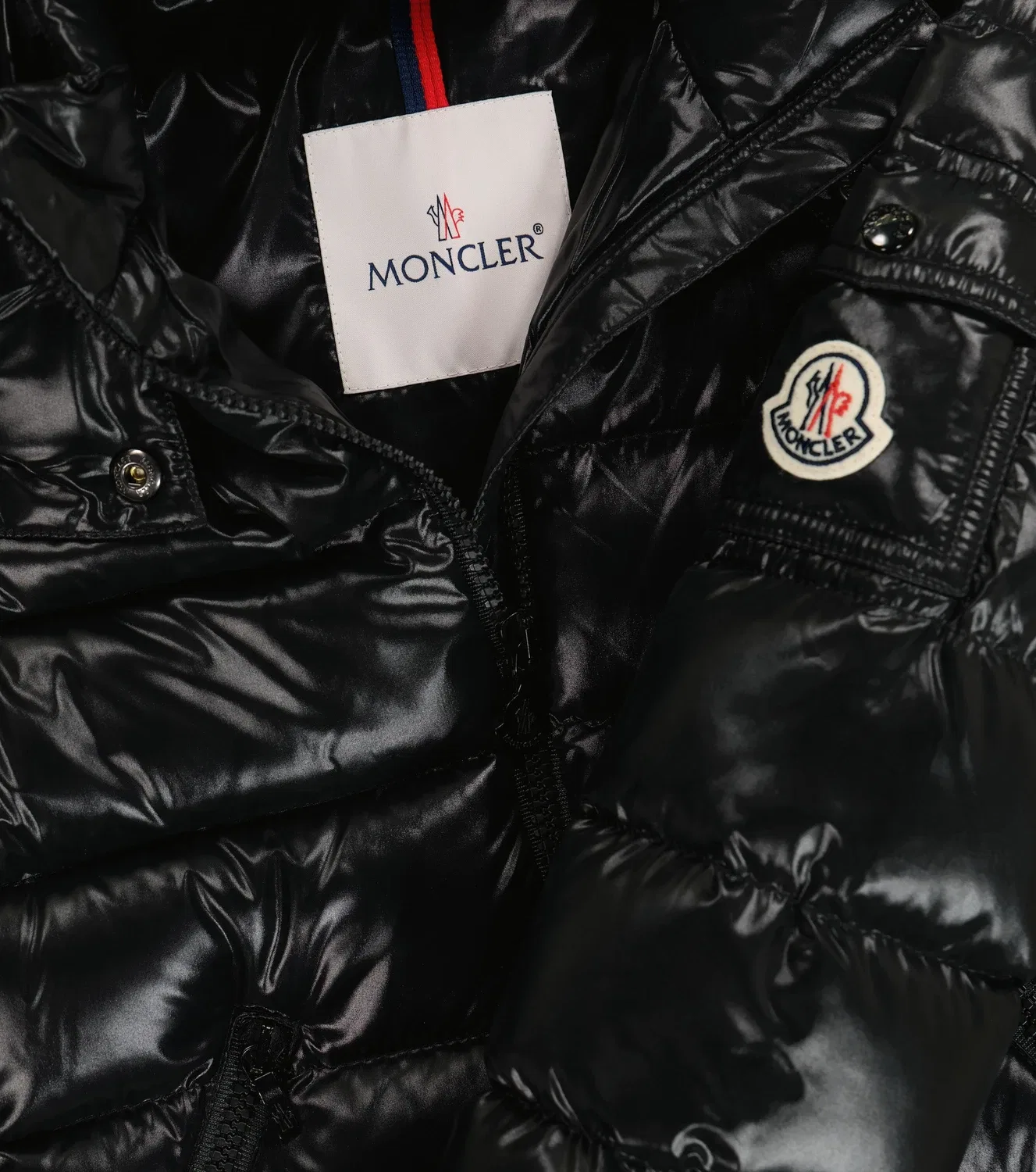 Пуховик с капюшоном Bady Moncler Enfant, черный — фото 3