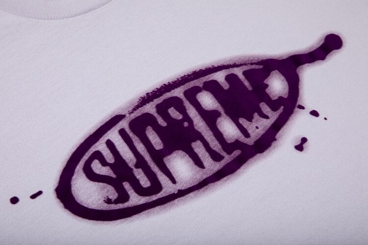 Футболка Supreme Ink Blot Short-Sleeve Top 'Lavender', фиолетовый — фото 3