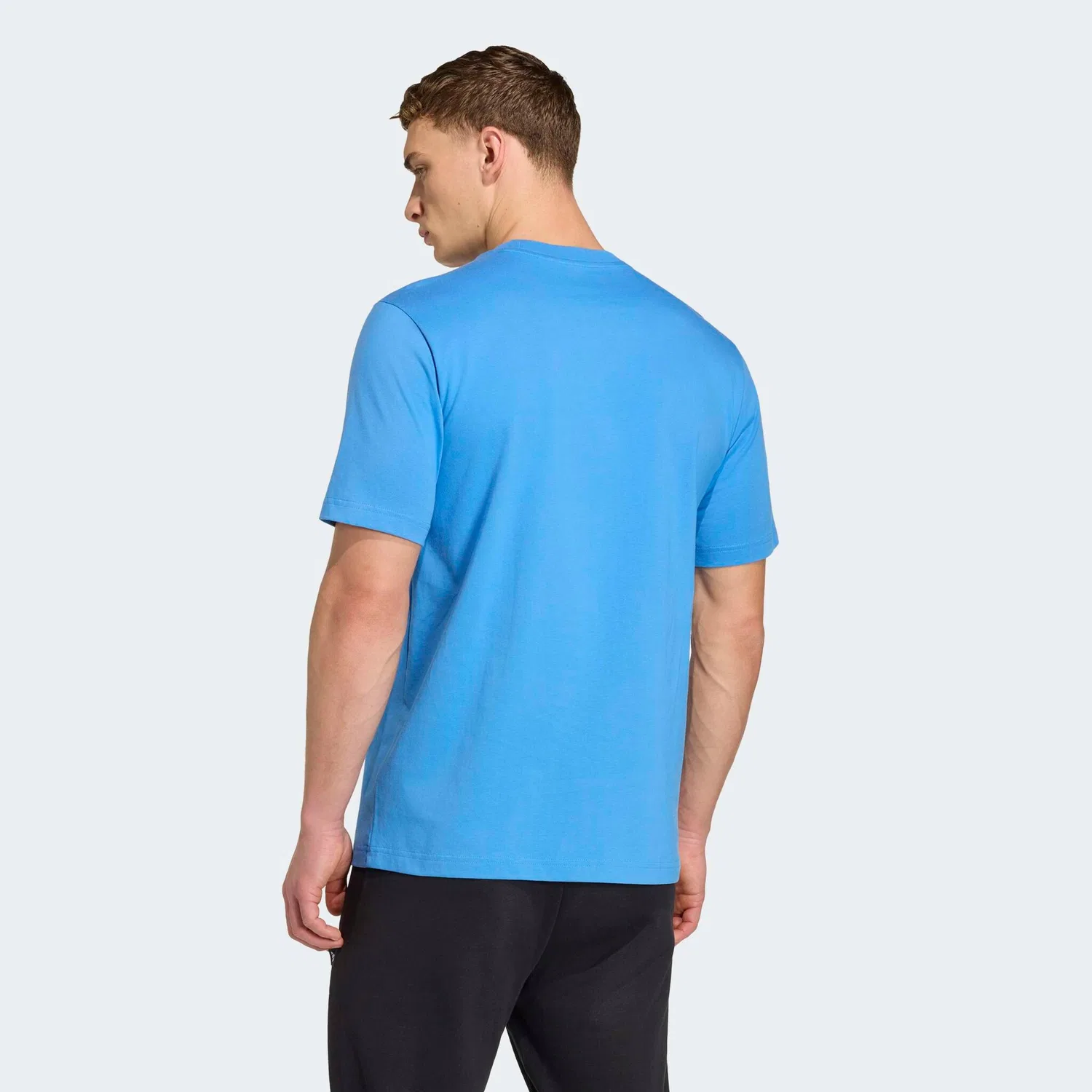 Детская футболка с округлым вырезом Adidas Sportswear, Ray Blue/Off White — фото 3