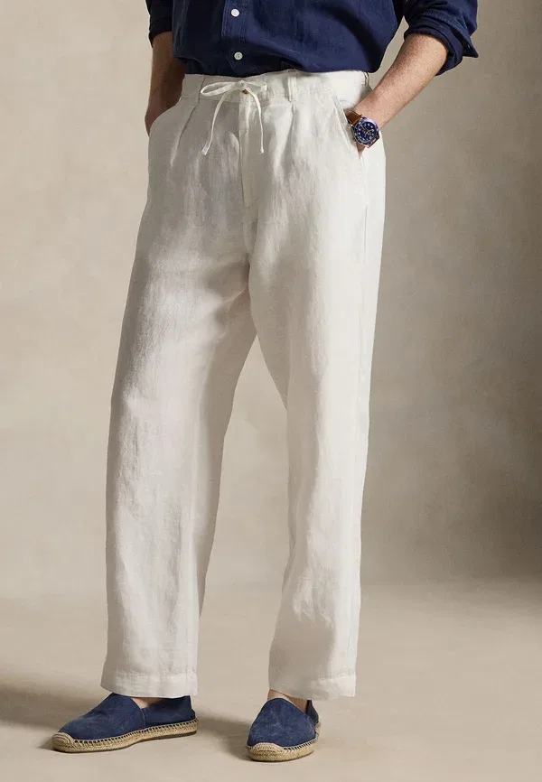 Брюки льняные Lateef Polo Ralph Lauren Ceramic White, белый